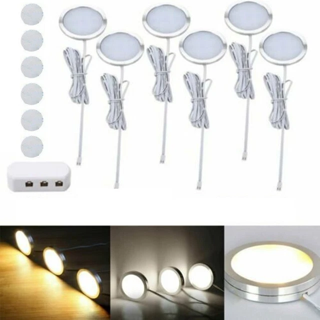 3 pz/6 pz luci sotto armadio contatore cucina armadio lampada display disco LED