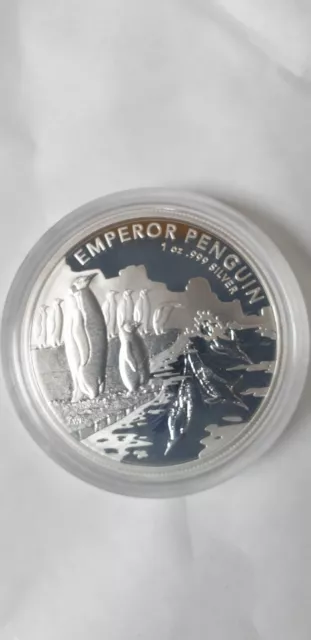 1oz 2023 Emperor Penguin 999 Silver Bullion Coin In Original Capsule Australian