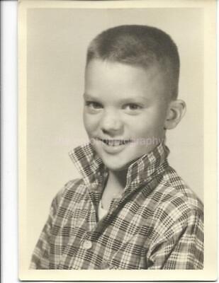 Found Photograph bw PORTRAIT OF A BOY Original VINTAGE JD 19 43 Y