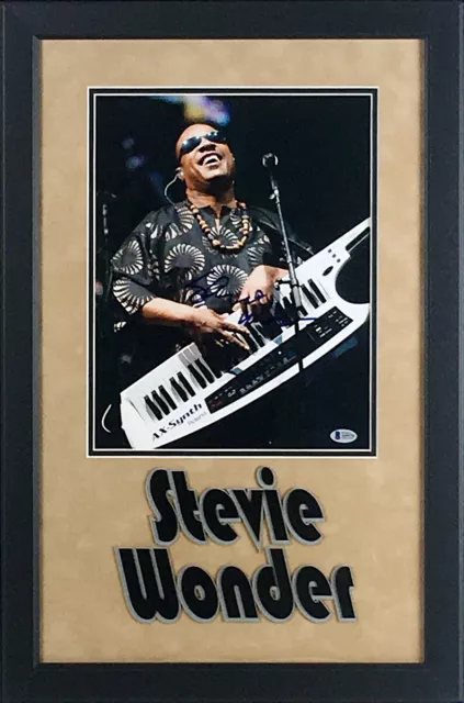 Stevie Wonder Signed Autographed 11x14 Photo Framed Beckett LOA