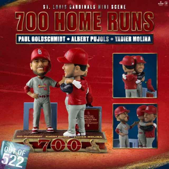 Albert Pujols & Molina & Goldschmidt St Louis Cardinals 700 Home Run Bobblehead!
