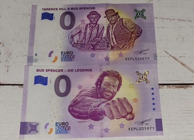 0 EURO SCHEIN Deutschland Bud Spencer Und Terence Hill Souvenirschein Sammler EUR 13,50