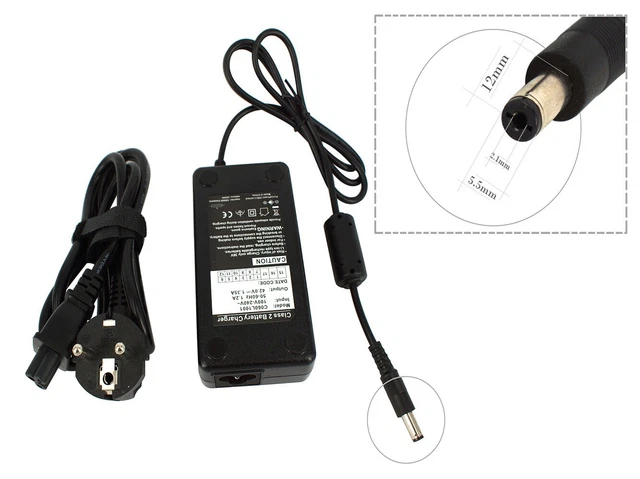 Chargeur Secteur 36V Compatible Beko - Remplacement Pour Adaptateur YLS0241A-E360060 - Câble 110 Cm, Prise FR/EU
