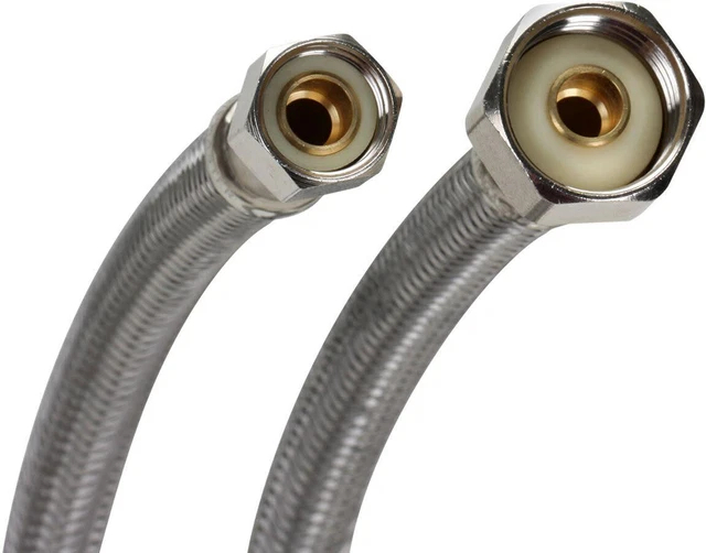 Fluidmaster PRO1F16 16" Faucet Connection Hose, 3/8" Compression X 1/2" F.I.P.