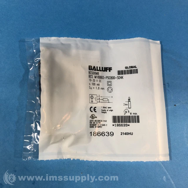 Balluff BCS00M8 Capacitive Sensor for Object Detection FNFP