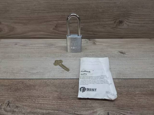 Best Acess Systems Brass Padlock Shackle 21B772-L Key CD 60 New 988412
