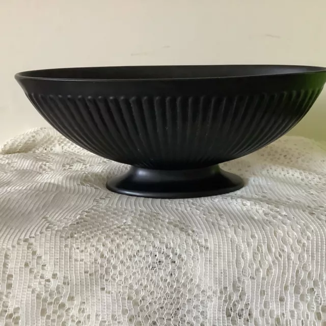Wedgwood Ravenstone Mantel Vase Ribbed Trophy Black Bowl Constance Spry Design