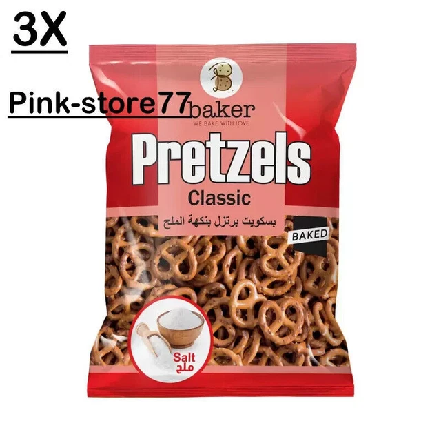 3X Baker Biscuits Original Pretzel Con Sale 55 % Meno Di Grassi 270 Gr -...