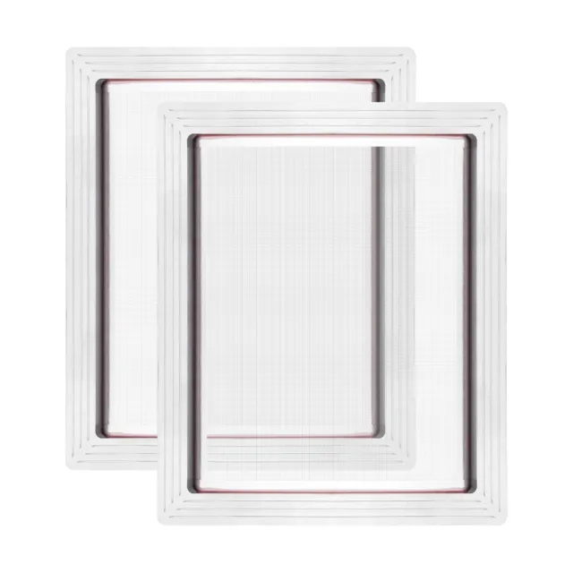 Marco tamiz de seda de aluminio 12x10 pulgadas con malla blanca 110, paquete de 2