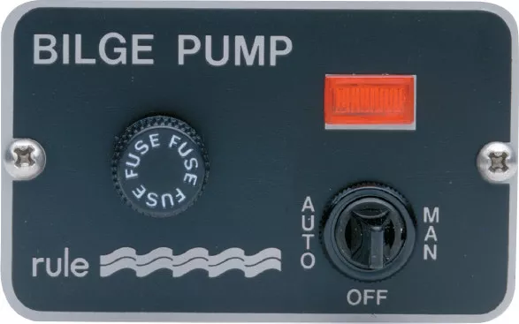 New Rule 3 Way Deluxe Bilge Pump Switch Model 41 12 Volt RWB 23 Lighted Panel
