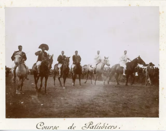 France, Course de chevaux, ca.1895, Vintage citrate print Vintage citrate print,