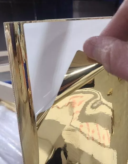 Gold Gloss Chrome Metallic Solvent Latex Print Self-Adhesive Polyester Film