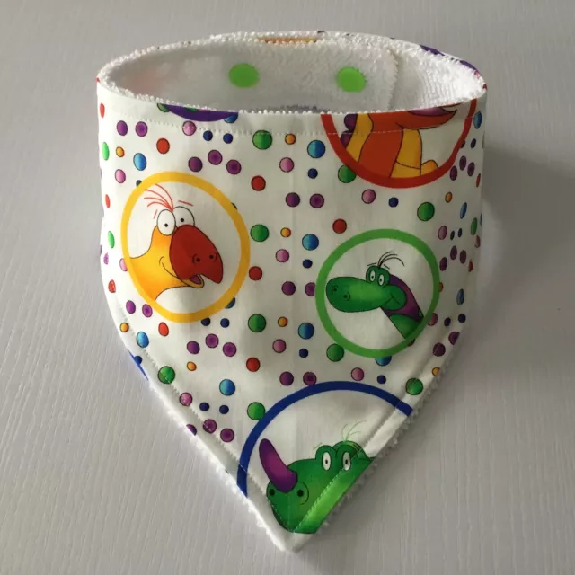 Handmade Baby Bandanna Bib ~ Dinosaurs Print