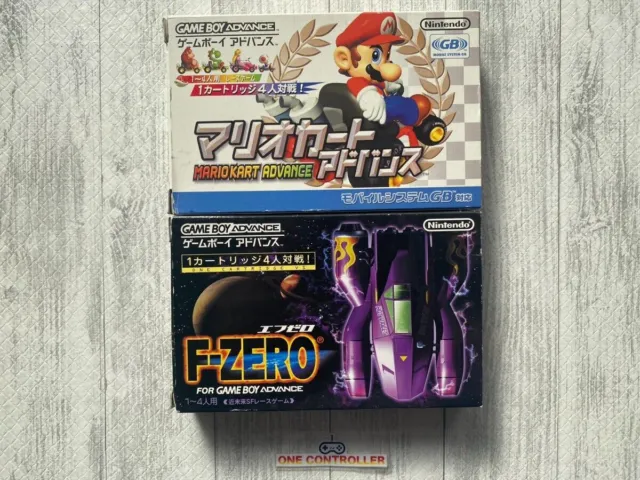 Nintendo GBA Game Boy Advance Mario Kart Advance & F-ZERO set from Japan