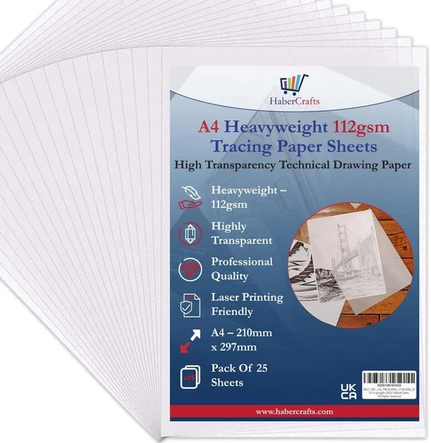 A4 TRACING PAPER Sheets Printable Tracing Paper Acid Free 63gms 90gsm