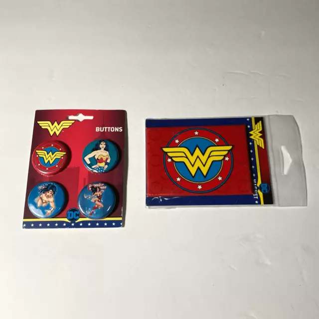 Wonder Woman Magnet & Button Set DC Comics