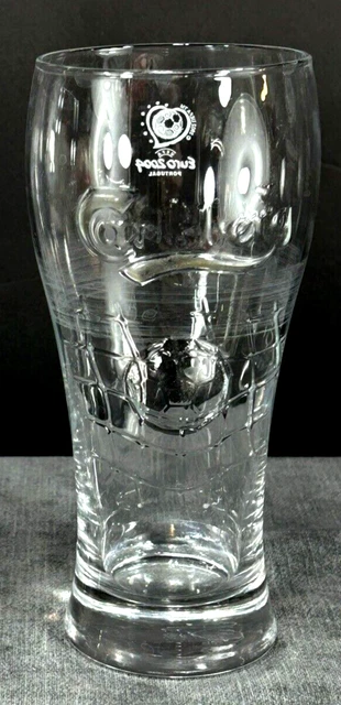 CARLSBERG EURO 2004 Portugal 0,5L Beer Pint Glass, Embossed Soccer