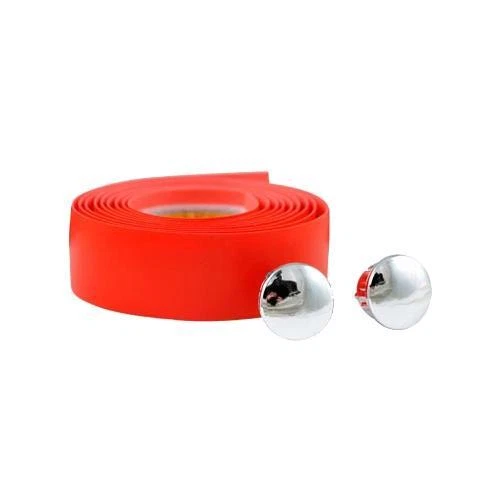 Guidoline Velox Maxi Cork Gel Blanc 2.8mm + Embouts de Guidon Chrome