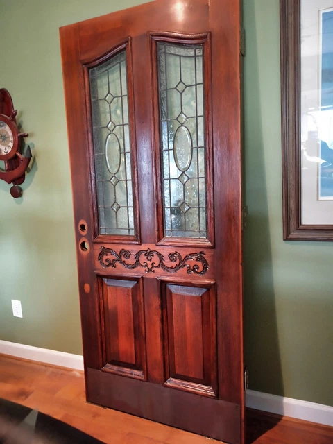 Victorian Antique Stained Glass Front Door