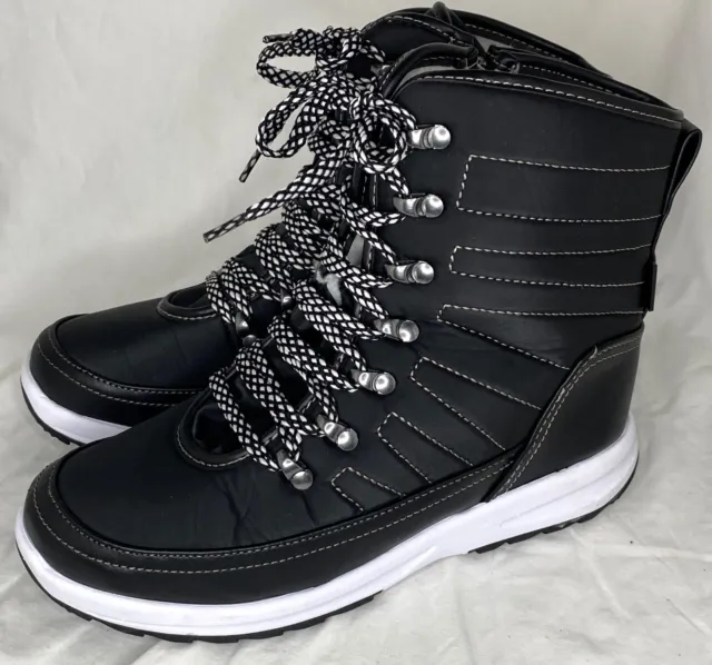 Khombu Alta Sport All Weather Side Zip Ankle Boot Black Size 6M