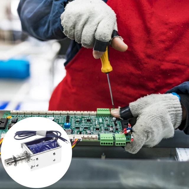 Uxcell Solénoïde à Cadre Ouvert Push Pull, électroaimant, DC 12 V