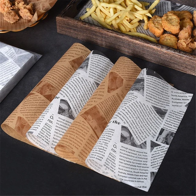 Papel graso de grado alimenticio pan sándwich galletas papel oleagín papas fritas envolturas