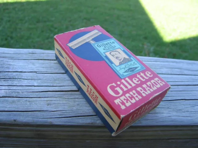 Beautiful Gillette 1957 Thin Handle Ball End Slvr Tne Tech DE Safety Razor C-3
