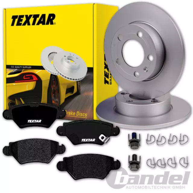 TEXTAR BREMSSCHEIBEN 264mm + BELÄGE HINTEN passend für OPEL ASTRA G + ZAFIRA A