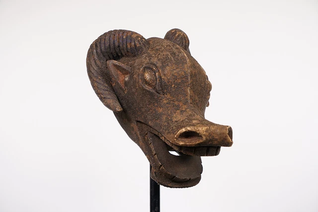 Bamileke Style Ram Mask 13" - Cameroon - African Art