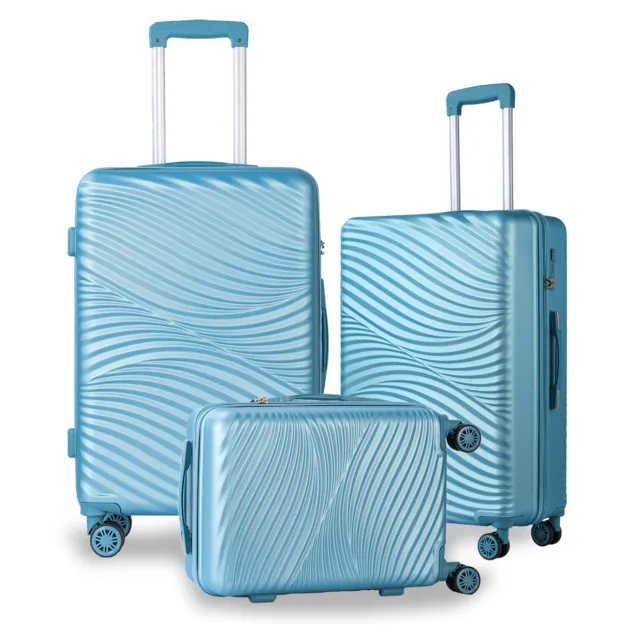 3 Pcs Luggage Set Hardshell Trolley Suitcase Spinner Carry On TSA Lock 20/24/28"