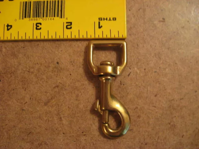 3/4" #017 Solid Brass Square Eye Swivel Snap Hooks (Pack Of 2)