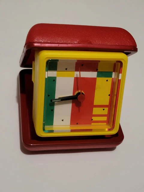 VINTAGE OROLOGIO SVEGLIA DA VIAGGIO ottimo stato funzionante ANNI 60