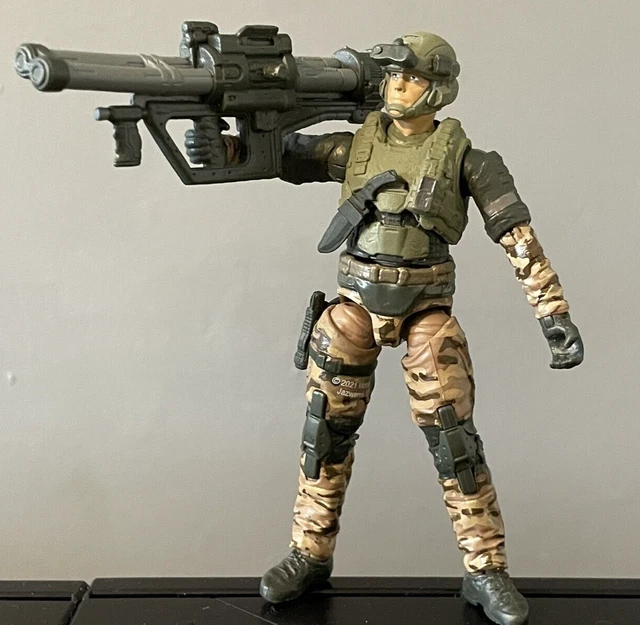 WORLD OF HALO Infinite UNSC Marine 3.75" Figure w/ Rocket Launcher ...