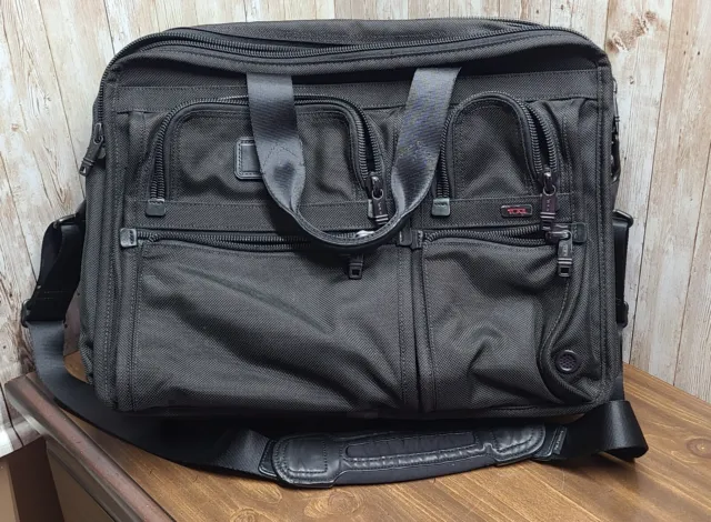 Tumi Alpha Expandable Organizer Laptop Briefcase 26160DH Messenger Luggage Bag