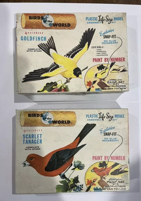 BIrds of the World Goldfinch & Scarlet Tanager models Bachmann Bros
