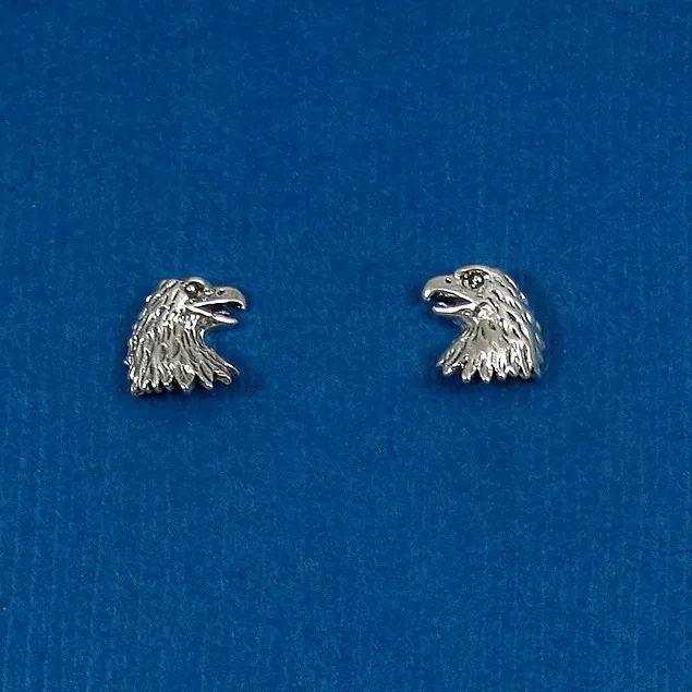 925 Sterling Silver Eagle Post Earrings - Bald Eagle Bird Stud Earrings NEW