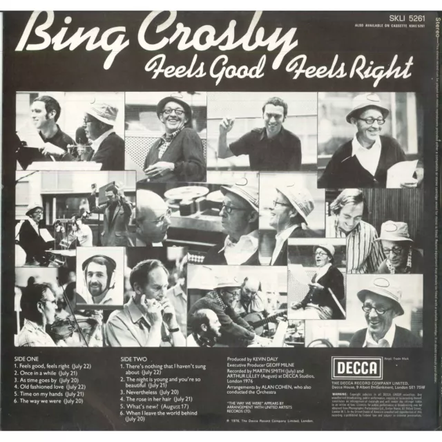 Bing Crosby Lp Vinile Feels Good Feels Right / Decca SKLI 5261 Nuovo 2