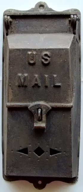 Vintage Cast Iron Wall-Mounted U.S. Mailbox