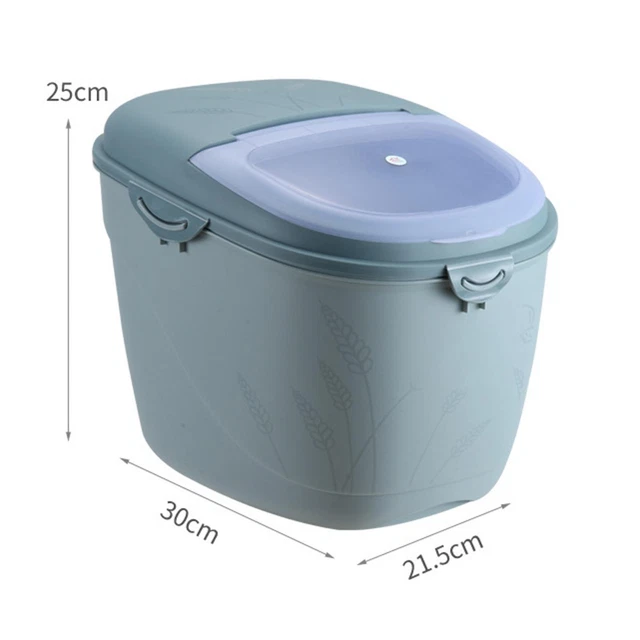 Récipient Stockage Riz Hermétique Keyubria - 5kg Ou 10kg - Avec Couvercle Automatique, Fenêtre Transparente - Pour Céréales, Nourriture Animaux