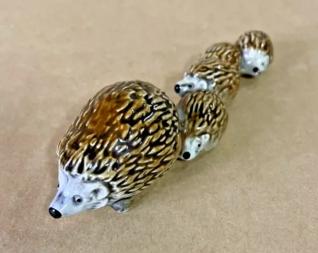 Goebel W. Germany 35 502-03 Hedgehog Family Mother & Four Babies Figurine