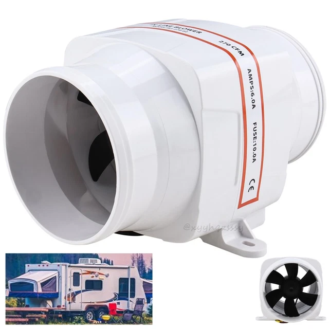 Ventilateur De Cale Seaflo 4 Pouces 270 CFM - 12V Pour Bateau, Camping-Car Ou Garage