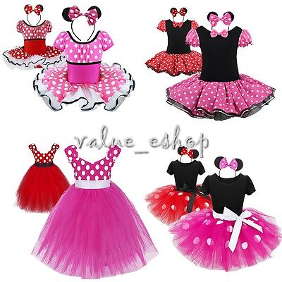 Toddler Girls Kids Princess Mouse Fancy Dress Costume Cosplay Tutu Skirt Outfit