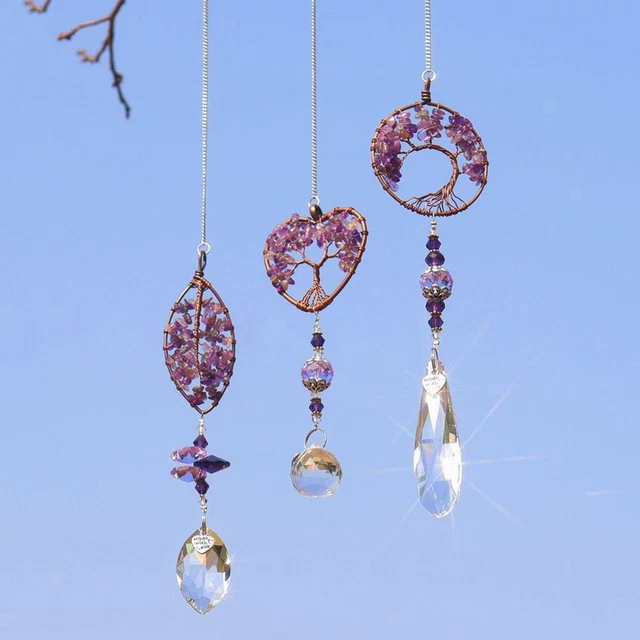 Charming Kristall Hängen Anhänger Decor Wind Chime Terrasse Balkon Ornament