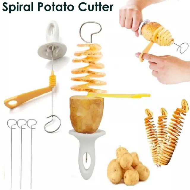 Spiral Potato Cutter Twisted Slice Tornado Potato Tower Chips Skewers Slicer Set