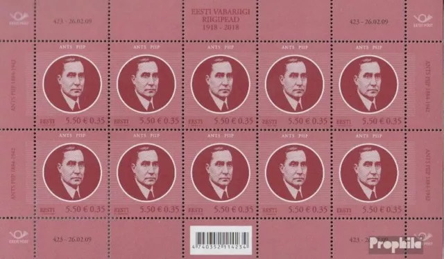 Estonia 633Klb Sheetlet (complete issue) unmounted mint / never hinged 2009 Pili