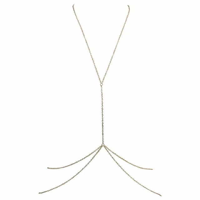 Womens Sexy Fashion Gold Body Belly Waist Chain Bikini Beach Harness Necklace