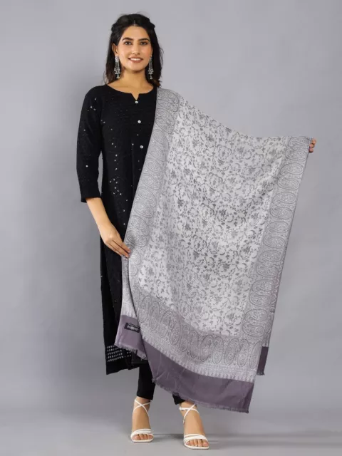 Soft Silk Shawl Wrap Women Pashmina Floral Scarf Stole Cashmere Wool Ladies 80"
