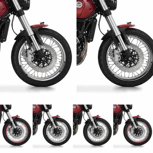 labelbike - Kit strisce adesive cerchi ruote moto 17 compatibili con