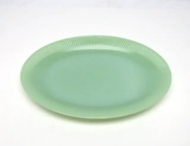 Vintage Jade-ite 12" x 9" Jane Ray Oval Serving Platter/Plate NOS