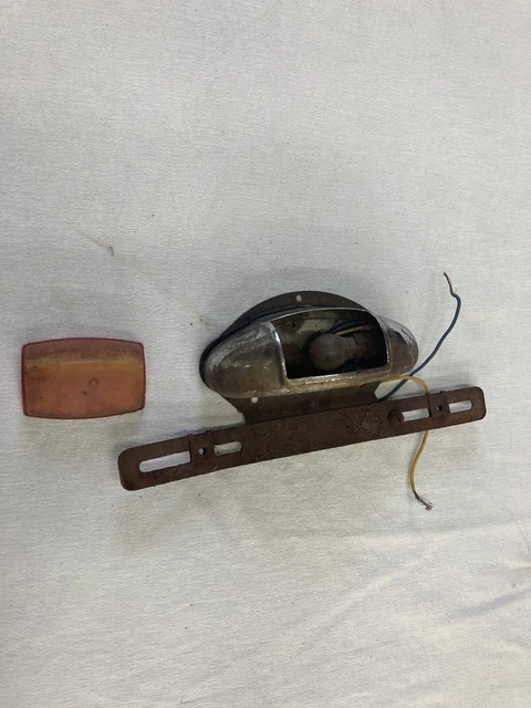 Vintage 1940's Auto Lamp License Plate Light Chicago Model 152 Scta Camper 50’s
